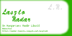 laszlo madar business card